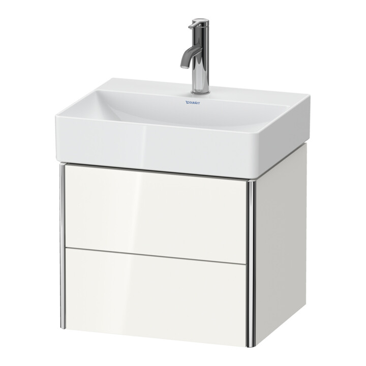 Duravit Meuble sous lavabo Compact XSquare 48,4x39 cm, graph ma, 2 tiroirs, suspendu