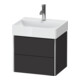 Duravit Meuble sous-lavabo Compact XSquare 48,4x39 cm, graphite mat, 2 tiroirs, suspendu-1