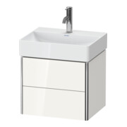 Duravit Meuble sous lavabo Compact XSquare 48,4x39 cm, gris mat, 2 tiroirs, suspendu-2
