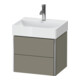 Duravit Meuble sous-lavabo Compact XSquare 48,4x39 cm, st-g satiné, 2 tiroirs, suspendu-1
