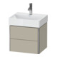 Duravit Meuble sous lavabo Compact XSquare 48,4x39 cm, Tau mat, 2 tiroirs, suspendu-1