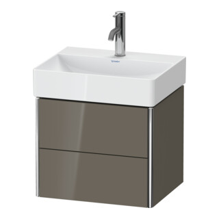 Duravit Meuble sous-lavabo Compact XSquare 48,4x39cm, blanc brillant, 2 tiroirs, suspendu