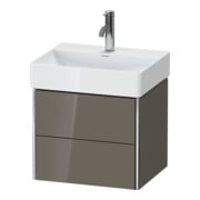 Duravit Meuble sous-lavabo Compact XSquare 48,4x39cm, blanc brillant, 2 tiroirs, suspendu