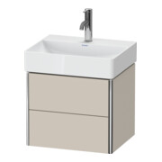 Duravit Meuble sous-lavabo Compact XSquare 48,4x39cm, Tau mat, 2 tiroirs, suspendu-1