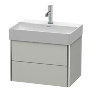 Duravit Meuble sous-lavabo Compact XSquare 58,4x39 cm, béton gris, 2 tiroirs, suspendu-5