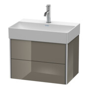 Duravit Meuble sous-lavabo Compact XSquare 58,4x39 cm, blanc brillant, 2 tiroirs, suspendu-2