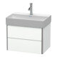 Duravit Meuble sous-lavabo Compact XSquare 58,4x39 cm, blanc mat, 2 tiroirs, suspendu