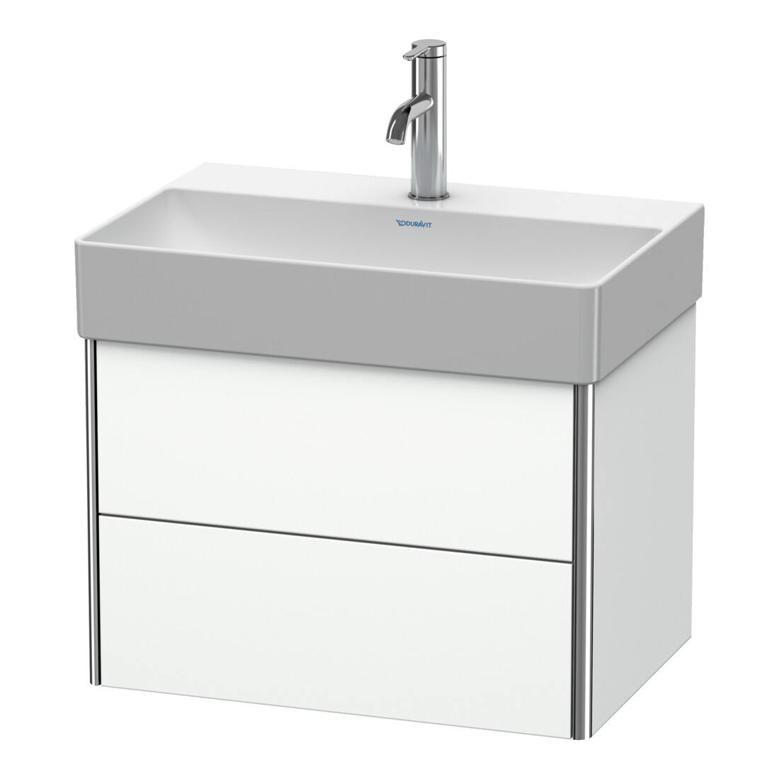 Duravit Meuble sous-lavabo Compact XSquare 58,4x39 cm, blanc mat, 2 tiroirs, suspendu