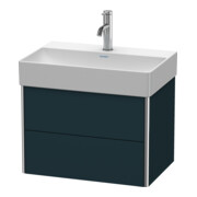 Duravit Meuble sous-lavabo Compact XSquare 58,4x39 cm, bleu mat, 2 tiroirs, suspendu-2