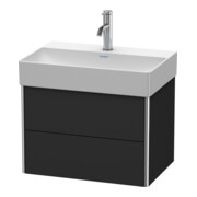 Duravit Meuble sous lavabo Compact XSquare 58,4x39 cm, graphite mat, 2 tiroirs, suspendu-1