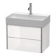 Duravit Meuble sous lavabo Compact XSquare 58,4x39 cm, graphite mat, 2 tiroirs, suspendu