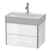 Duravit Meuble sous lavabo Compact XSquare 58,4x39 cm, graphite mat, 2 tiroirs, suspendu-2