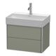 Duravit Meuble sous-lavabo Compact XSquare 58,4x39 cm, st-g mat, 2 tiroirs, suspendu