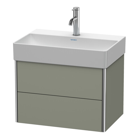 Duravit Meuble sous-lavabo Compact XSquare 58,4x39 cm, st-g mat, 2 tiroirs, suspendu