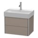 Duravit Meuble sous-lavabo Compact XSquare 58,4x39cm, bas. mat, 2 tiroirs, suspendu-2