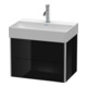 Duravit Meuble sous lavabo Compact XSquare 58,4x39cm, blanc brillant, 2 tiroirs, suspendu