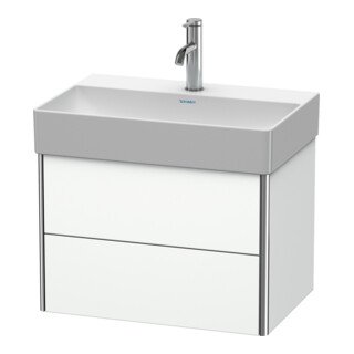 Duravit Meuble sous-lavabo Compact XSquare 58,4x39cm, blanc mat, 2 tiroirs, suspendu