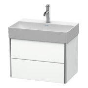 Duravit Meuble sous-lavabo Compact XSquare 58,4x39cm, blanc mat, 2 tiroirs, suspendu