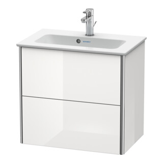 Duravit Meuble sous lavabo Compact XSquare 61x38,8 cm, bas, 2 tiroirs, suspendu