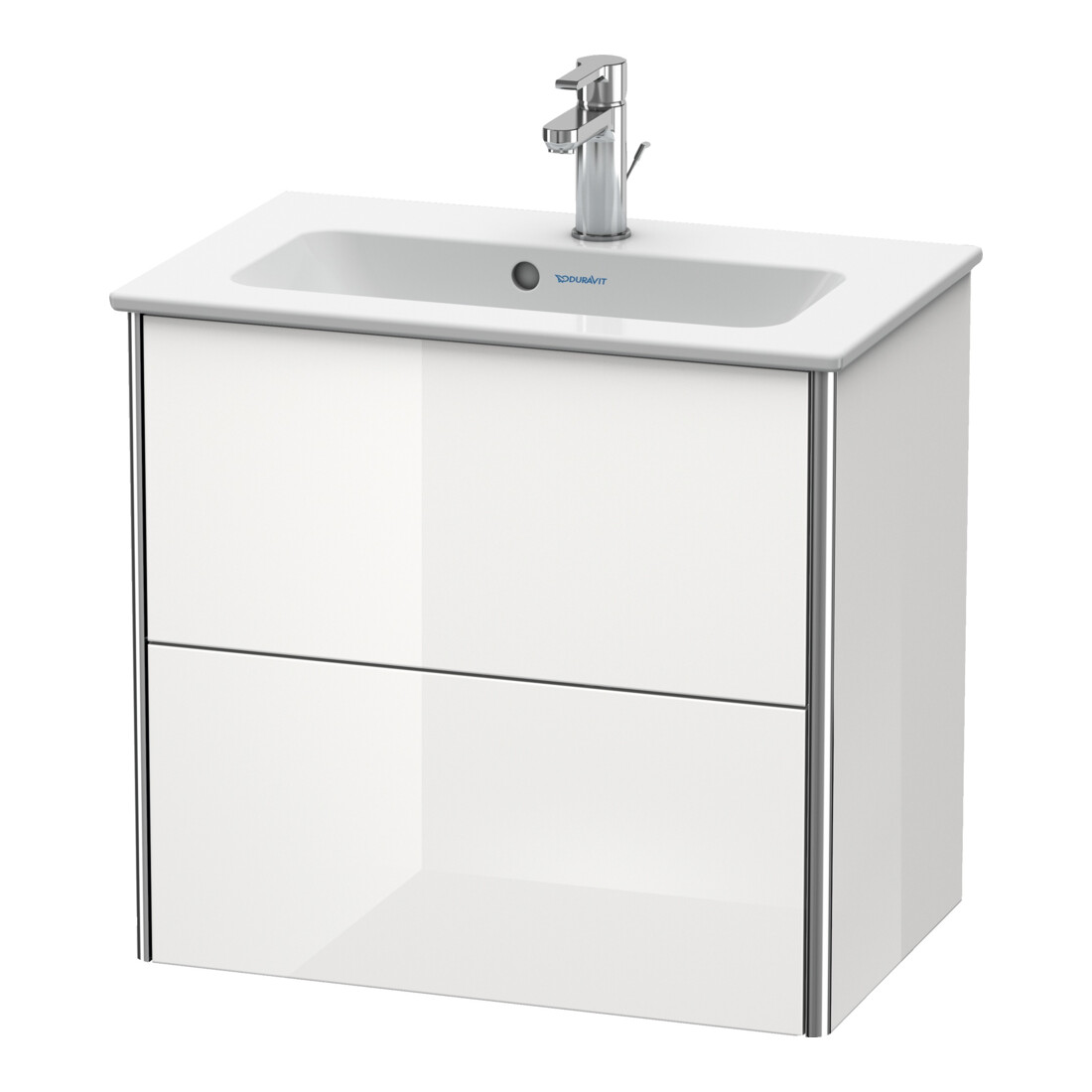 Duravit Meuble sous lavabo Compact XSquare 61x38,8 cm, bas, 2 tiroirs, suspendu