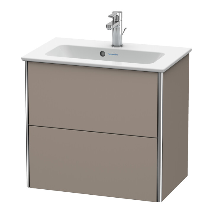 Duravit Meuble sous lavabo Compact XSquare 61x38,8 cm, bas, 2 tiroirs, suspendu