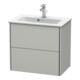 Duravit Meuble sous lavabo Compact XSquare 61x38,8 cm, béton gris, 2 tiroirs, suspendu-4