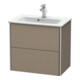 Duravit Meuble sous lavabo Compact XSquare 61x38,8 cm, blanc, 2 tiroirs, suspendu-2