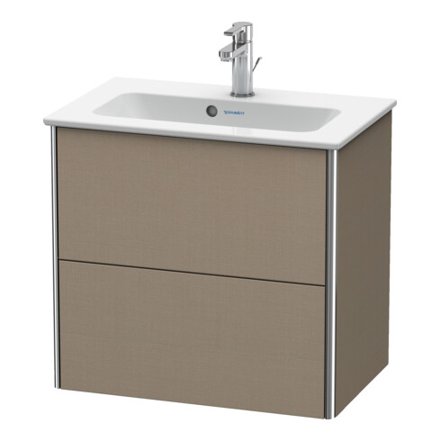 Duravit Meuble sous lavabo Compact XSquare 61x38,8 cm, blanc, 2 tiroirs, suspendu