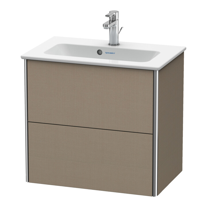 Duravit Meuble sous lavabo Compact XSquare 61x38,8 cm, blanc, 2 tiroirs, suspendu
