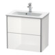 Duravit Meuble sous lavabo Compact XSquare 61x38,8 cm, blanc brillant, 2 tiroirs, suspendu-4