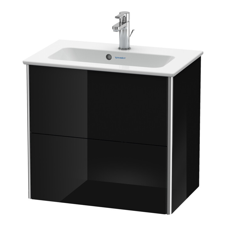 Duravit Meuble sous-lavabo Compact XSquare 61x38,8 cm, blanc brillant, 2 tiroirs, suspendu