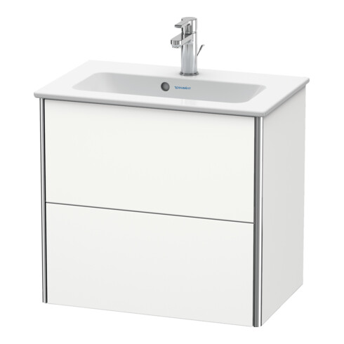 Duravit Meuble sous-lavabo Compact XSquare 61x38,8 cm, blanc mat, 2 tiroirs, suspendu