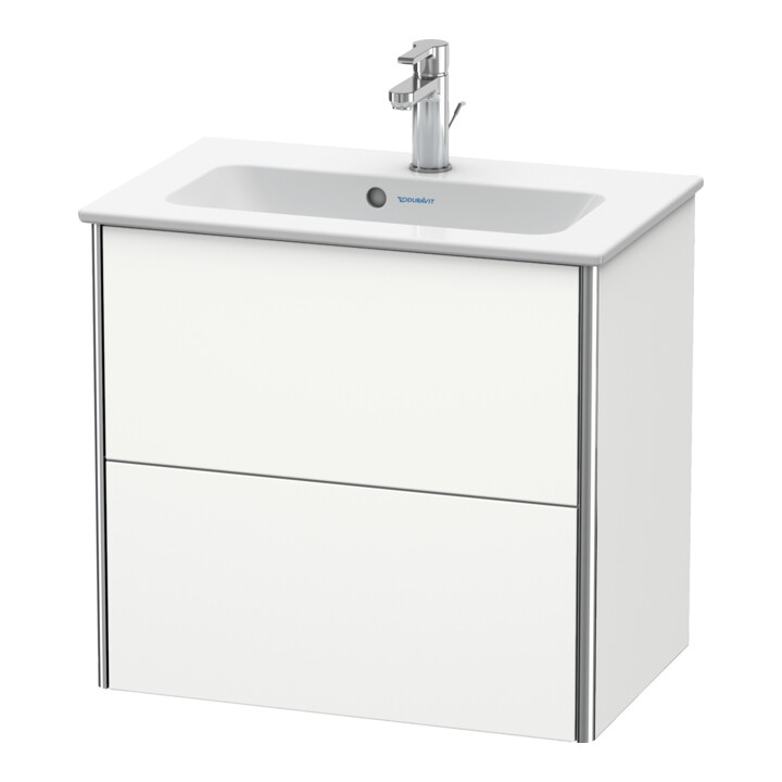 Duravit Meuble sous-lavabo Compact XSquare 61x38,8 cm, blanc mat, 2 tiroirs, suspendu