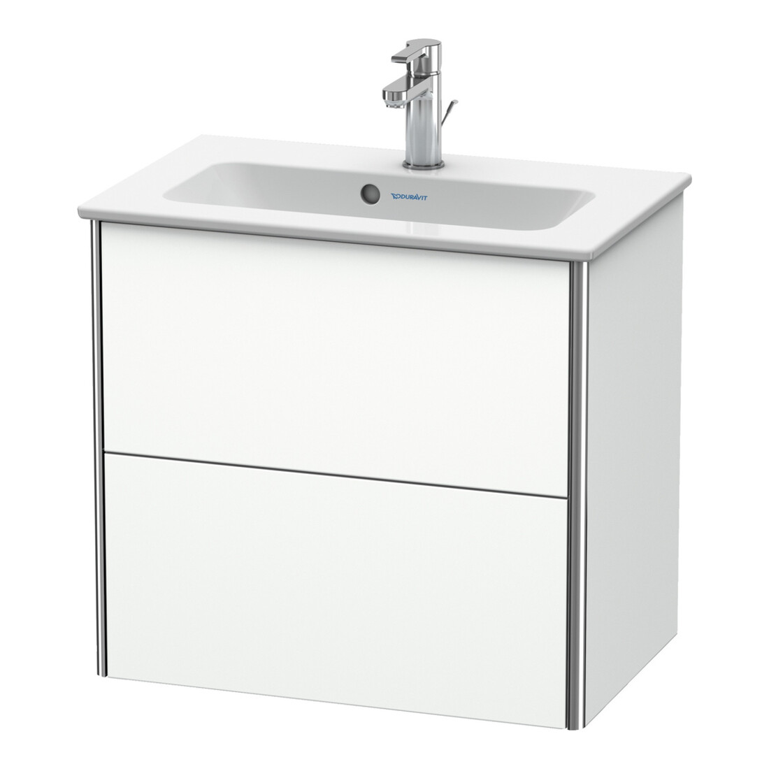 Duravit Meuble sous-lavabo Compact XSquare 61x38,8 cm, blanc mat, 2 tiroirs, suspendu