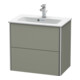 Duravit Meuble sous lavabo Compact XSquare 61x38,8 cm, st-g mat, 2 tiroirs, suspendu