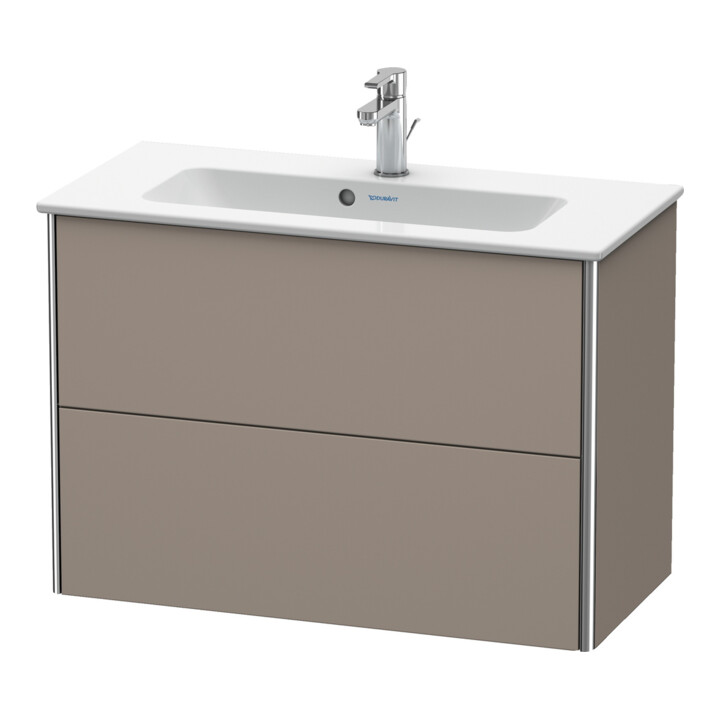 Duravit Meuble sous-lavabo Compact XSquare 81x38,8 cm, bas, 2 tiroirs, suspendu