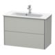 Duravit Meuble sous-lavabo Compact XSquare 81x38,8 cm, béton gris, 2 tiroirs, suspendu-2