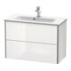 Duravit Meuble sous-lavabo Compact XSquare 81x38,8 cm, blanc brillant, 2 tiroirs, suspendu