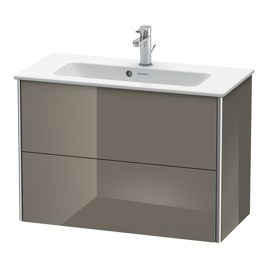 Duravit Meuble sous-lavabo Compact XSquare 81x38,8 cm, blanc brillant, 2 tiroirs, suspendu