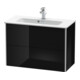 Duravit Meuble sous-lavabo Compact XSquare 81x38,8 cm, blanc brillant, 2 tiroirs, suspendu