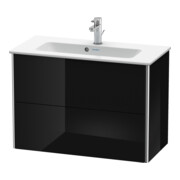 Duravit Meuble sous-lavabo Compact XSquare 81x38,8 cm, blanc brillant, 2 tiroirs, suspendu-2
