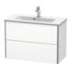 Duravit Meuble sous lavabo Compact XSquare 81x38,8 cm, blanc mat, 2 tiroirs, suspendu-2