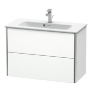 Duravit Meuble sous lavabo Compact XSquare 81x38,8 cm, blanc mat, 2 tiroirs, suspendu-2
