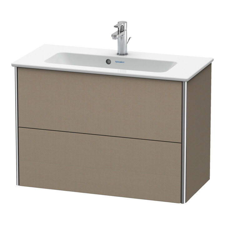 Duravit Meuble sous lavabo Compact XSquare 81x38,8 cm, blanc mat, 2 tiroirs, suspendu