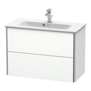 Duravit Meuble sous-lavabo Compact XSquare 81x38,8 cm, blanc mat, 2 tiroirs, suspendu