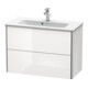 Duravit Meuble sous-lavabo Compact XSquare 81x38,8 cm, blanc mat, 2 tiroirs, suspendu