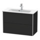 Duravit Meuble sous lavabo Compact XSquare 81x38,8 cm, graphite mat, 2 tiroirs, suspendu-1