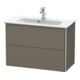 Duravit Meuble sous-lavabo Compact XSquare 81x38,8 cm, gris mat, 2 tiroirs, suspendu-2