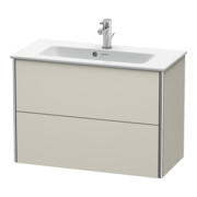 Duravit Meuble sous-lavabo Compact XSquare 81x38,8 cm, Taupe, 2 tiroirs, suspendu-2