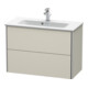 Duravit Meuble sous-lavabo Compact XSquare 81x38,8 cm, Taupe, 2 tiroirs, suspendu-5